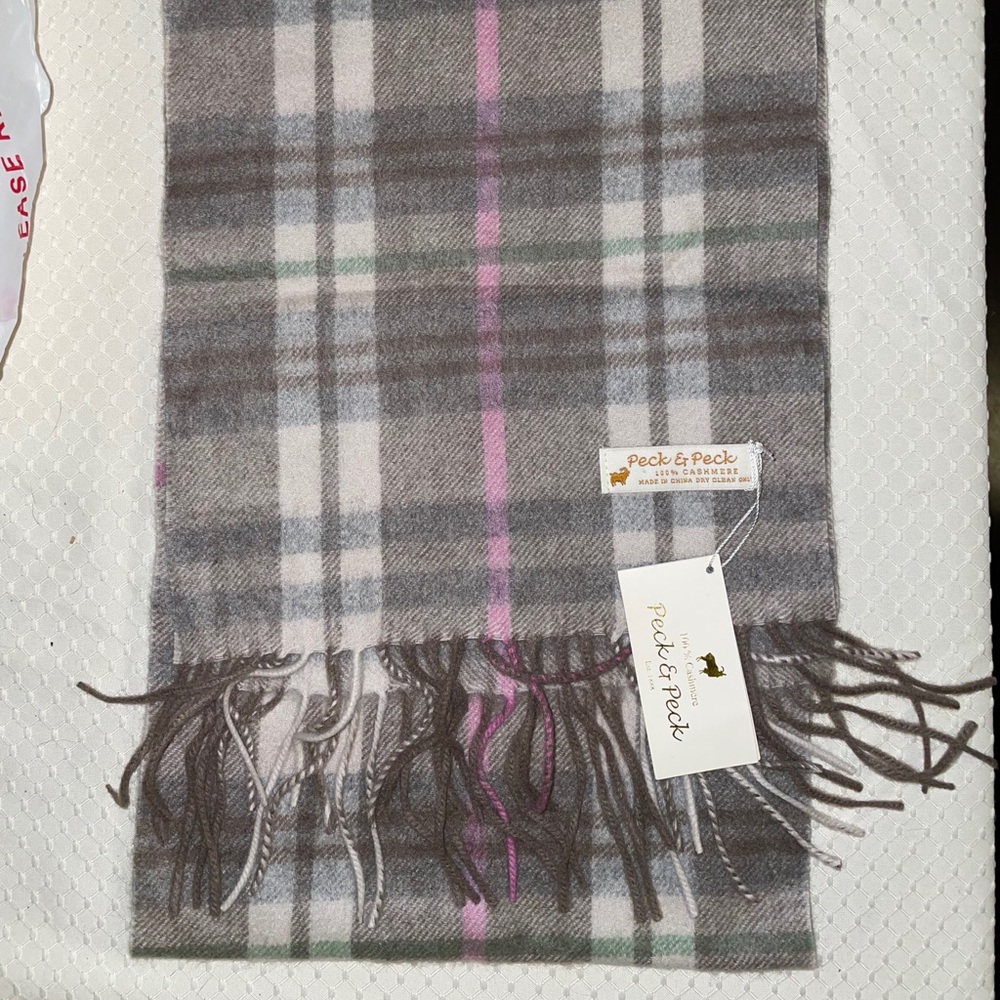 Cashmere plaid scarf